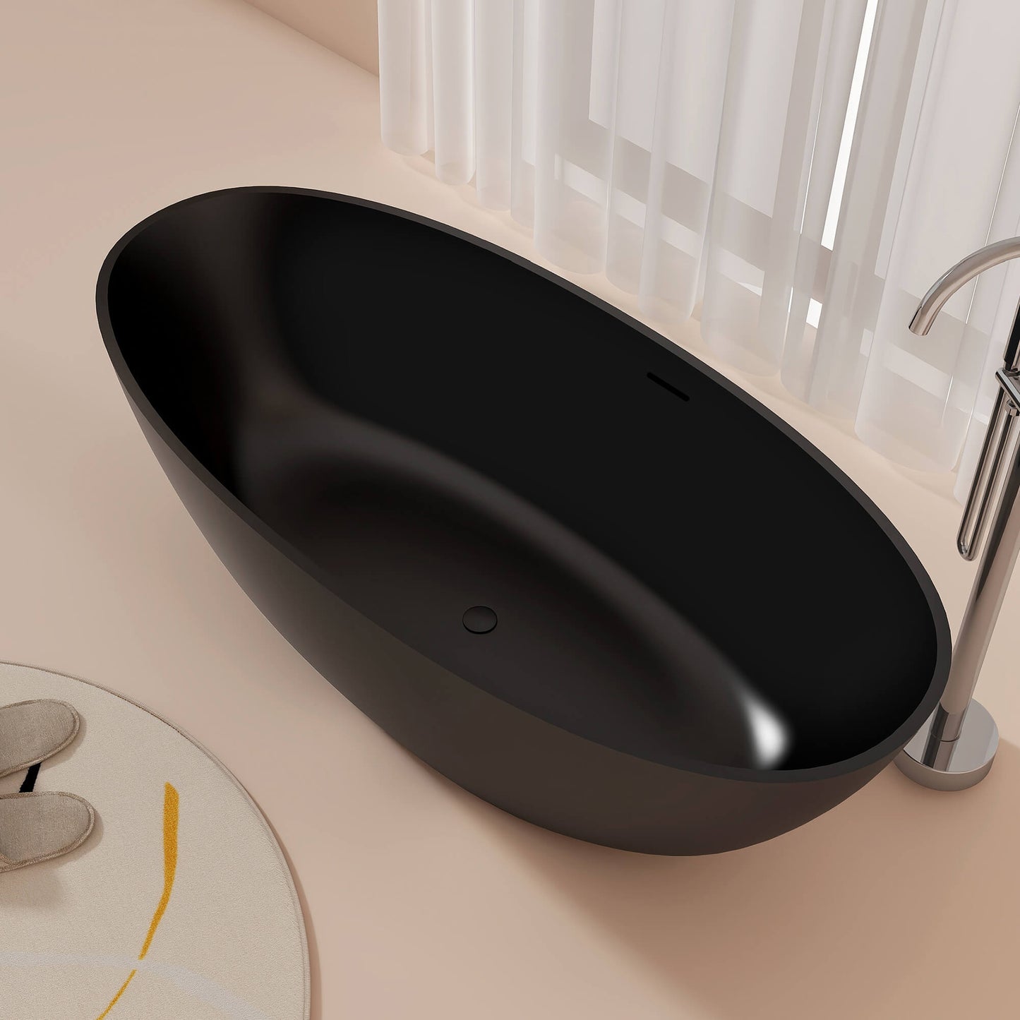 Medunjess 67'' Oval Freestanding Tub with Overflow | Soak in Style