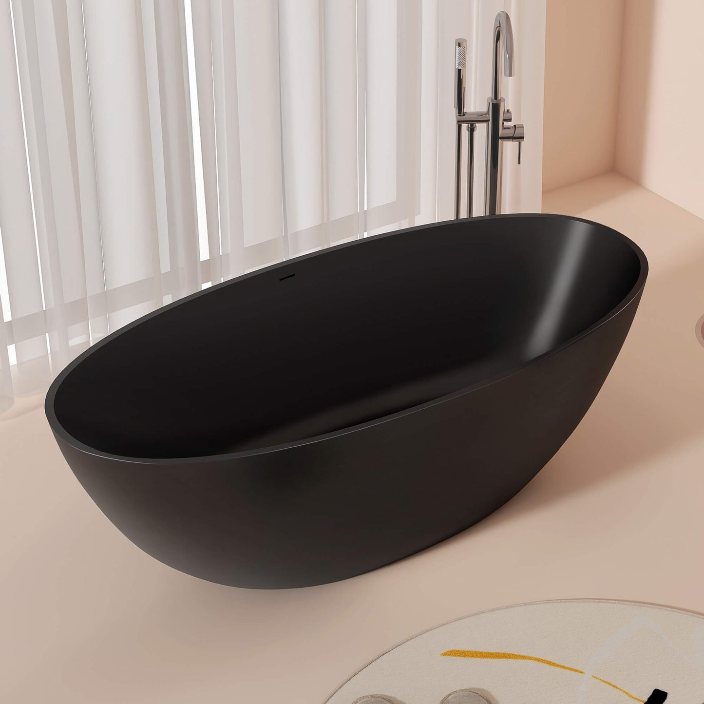 Medunjess 67'' Oval Freestanding Tub with Overflow | Soak in Style