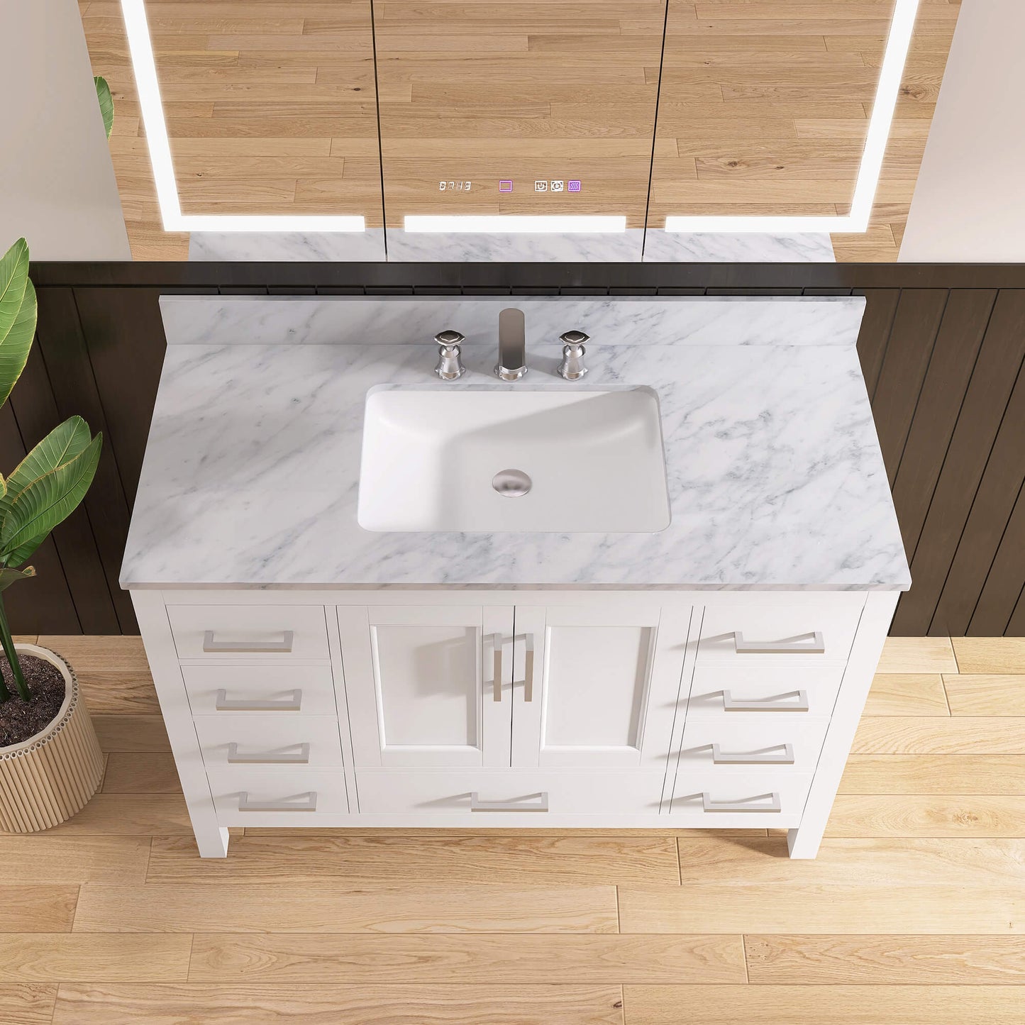 Medunjess 47'' Modulor Bathroom Vanities With Single Sink