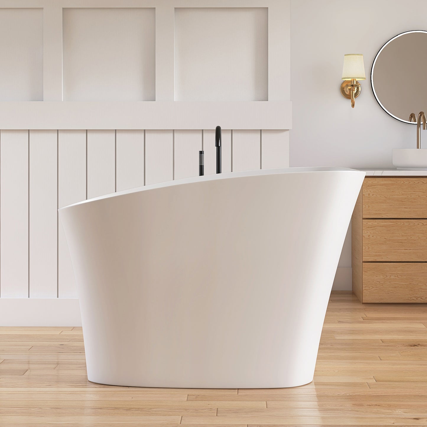 Medunjess 51" Japanese Soaking Tub Freestanding ECO-Friendly- Black