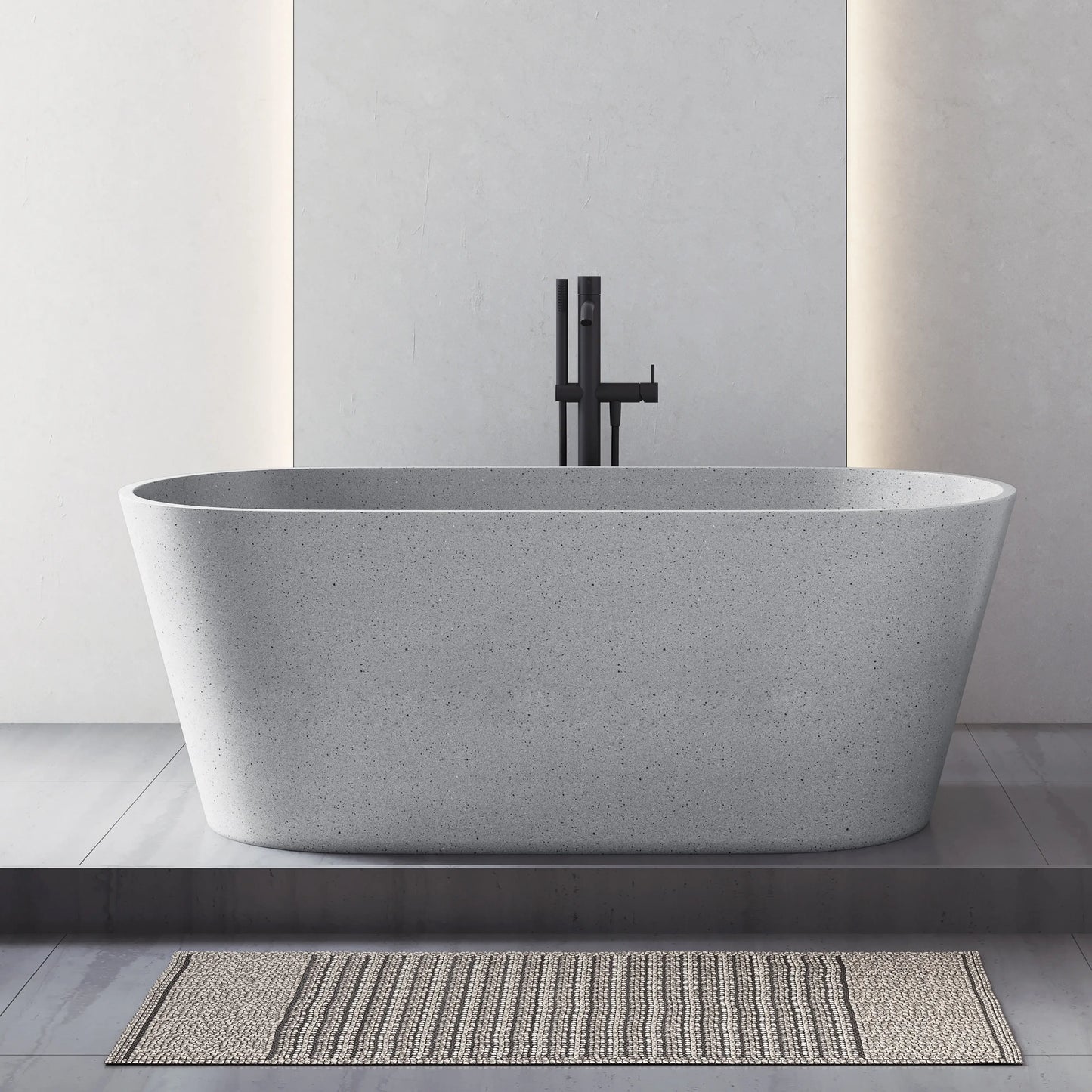 Medunjess 59" Coalesce Freestanding Terrazzo Bathtub