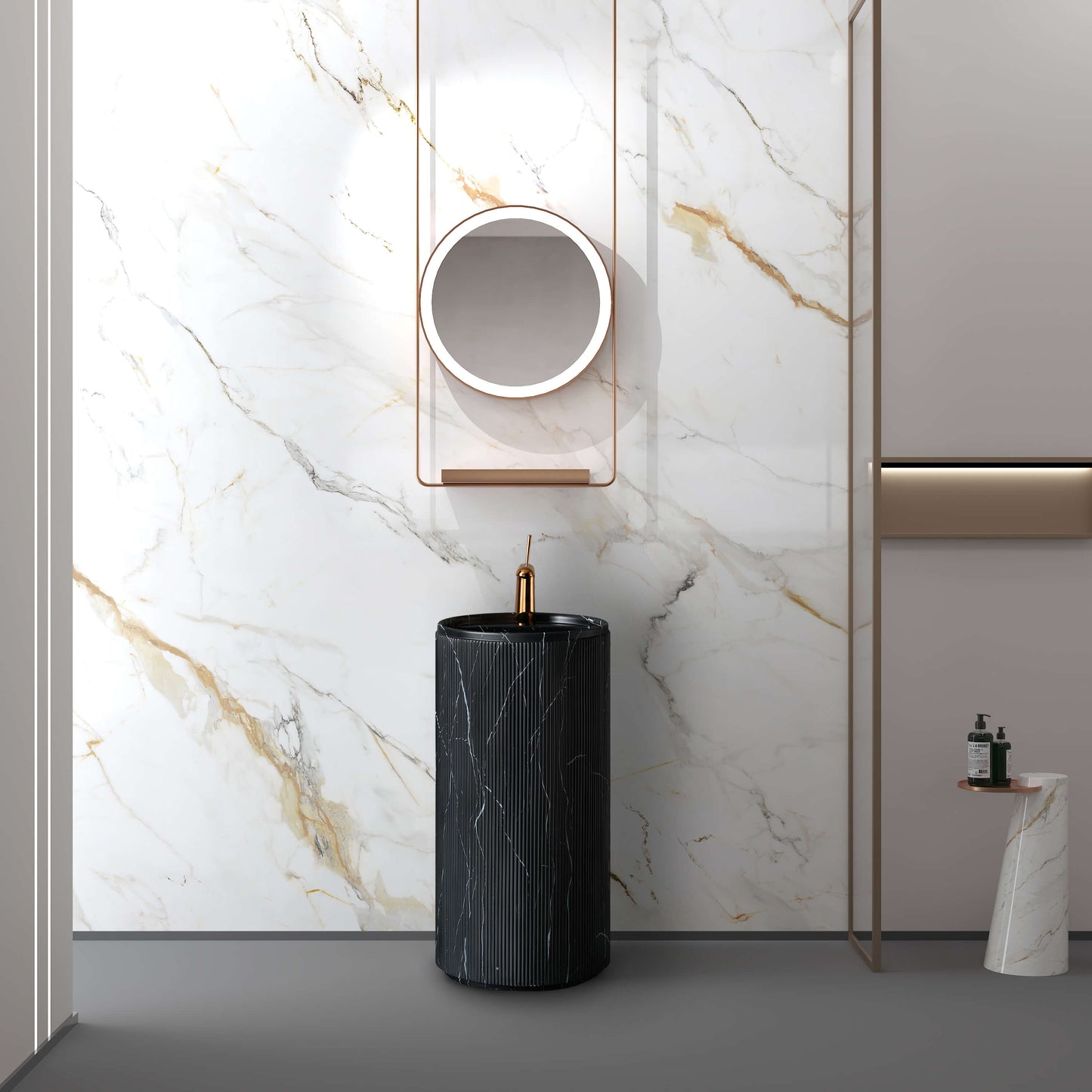 Medunjess 15.7''x33.8'' Totem Pedestal Basin