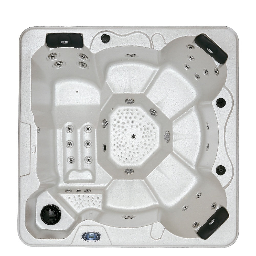 Medunjess Acrylic Massage Bathtub with 45 Hydrotherapy Jets, Ozone Sterilization, and Heating System