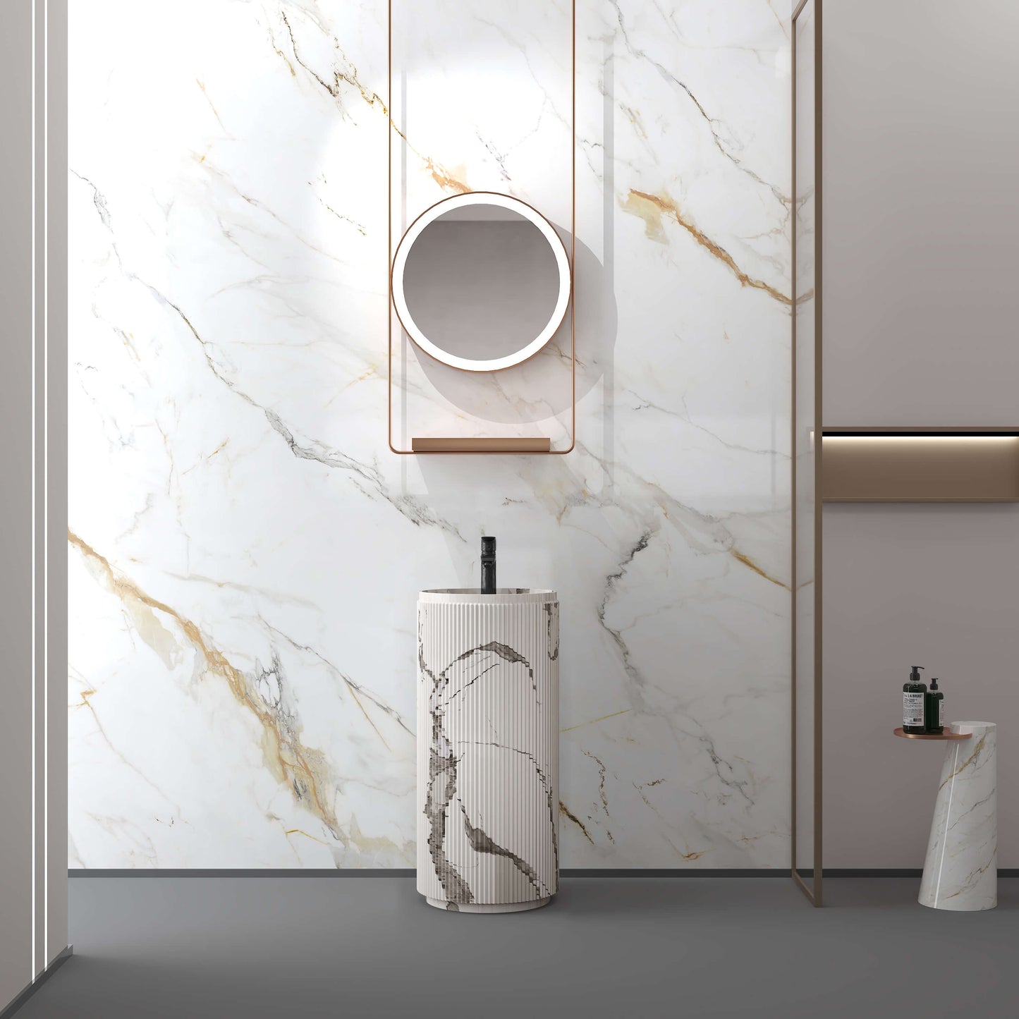 Medunjess 15.7''x33.8'' Spire Pedestal Basin
