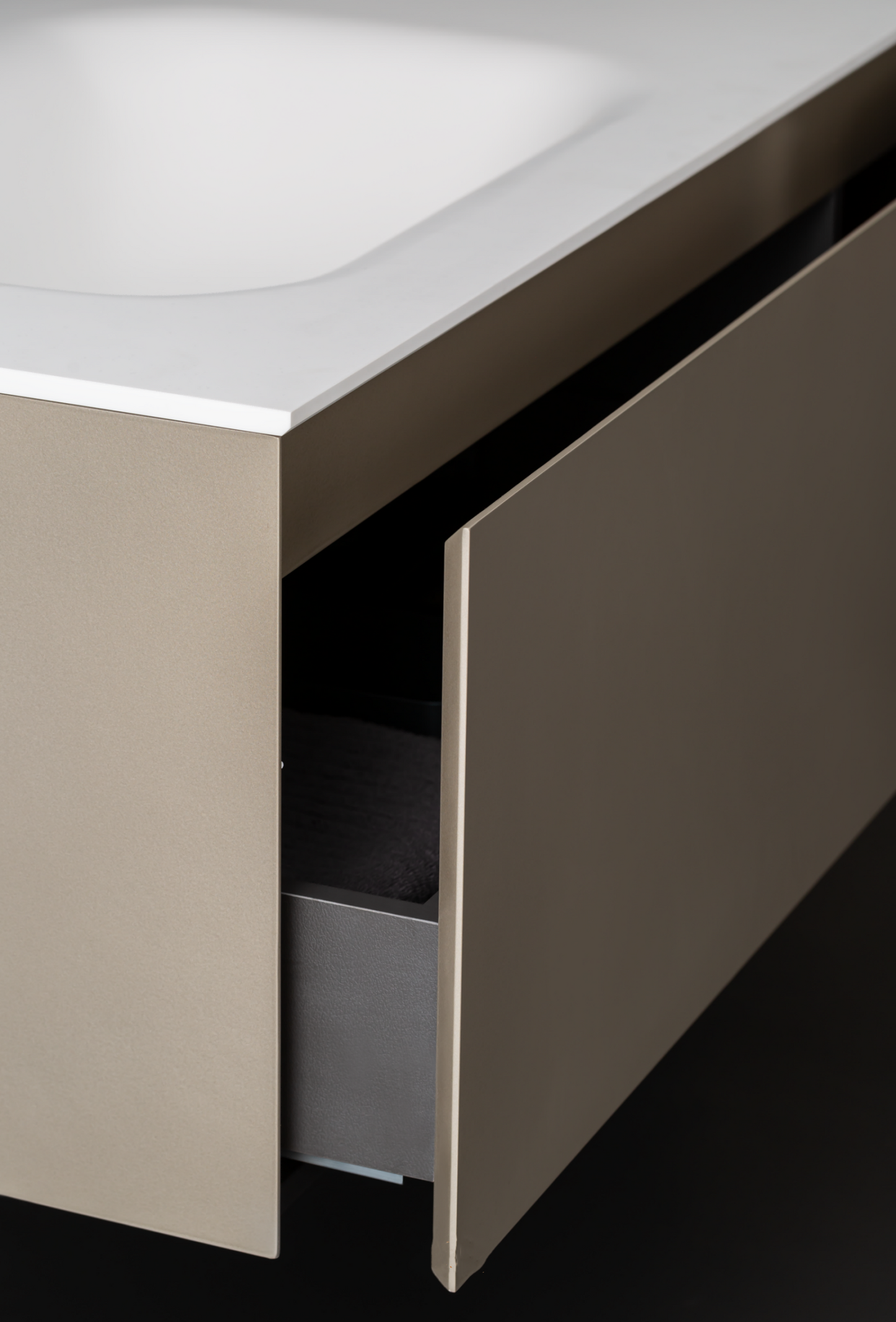 Medunjess Modern Bathroom Cabinet with Anti-Fog Mirror, Warm LED Lighting, and Matte White Washbasin