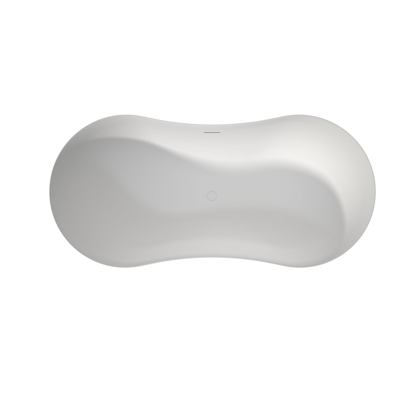 Medunjess Freestanding Bathtub Solid Surface Serenity Wave Bathtub