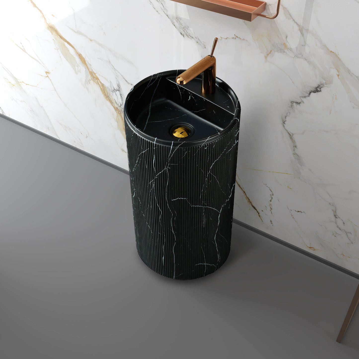Medunjess 15.7''x33.8'' Totem Pedestal Basin