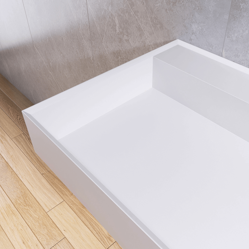 Medunjess 39'' Floatis Wall Mounted Bathroom Sink Solid Surface Sink