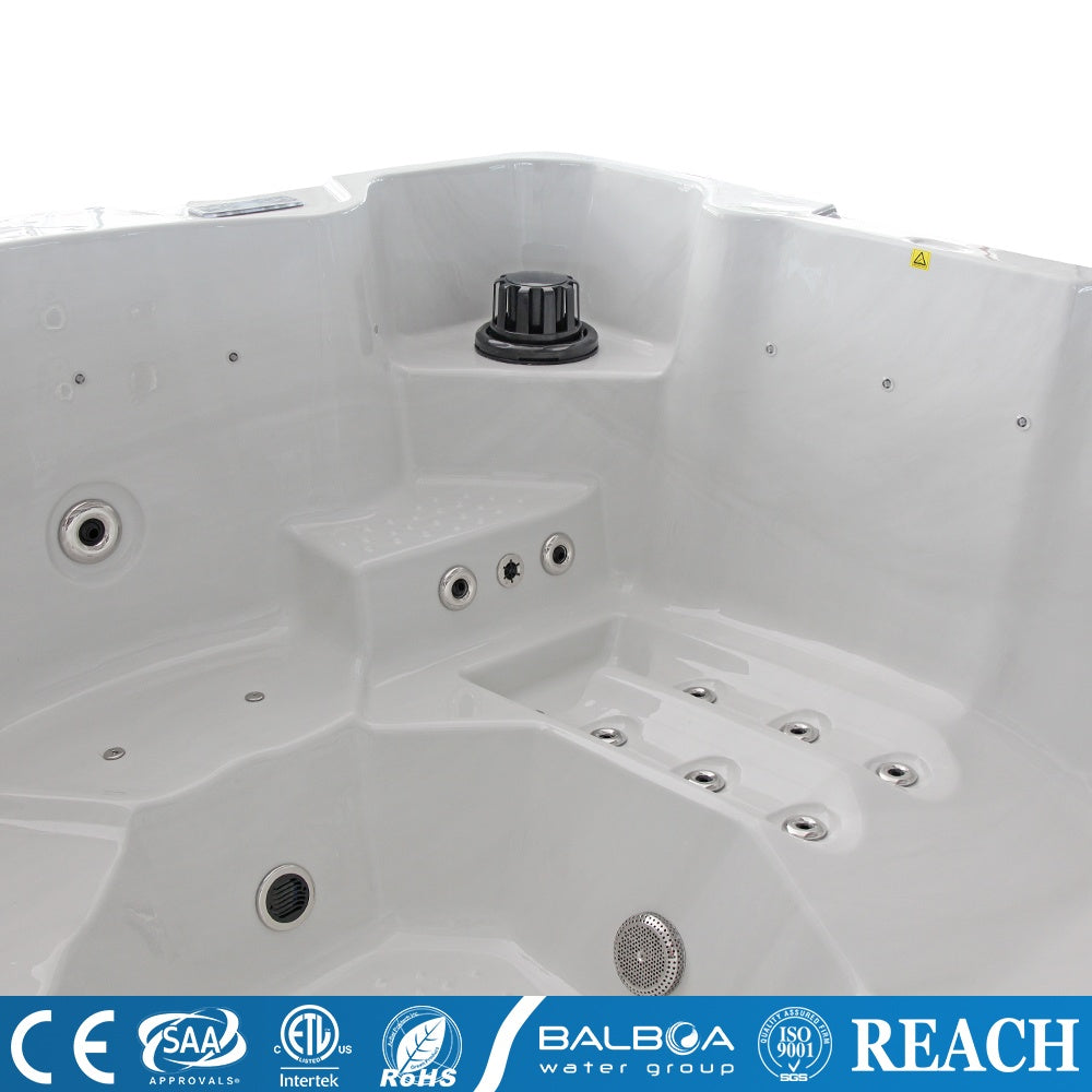 Medunjess Acrylic Massage Bathtub with 45 Hydrotherapy Jets, Ozone Sterilization, and Heating System