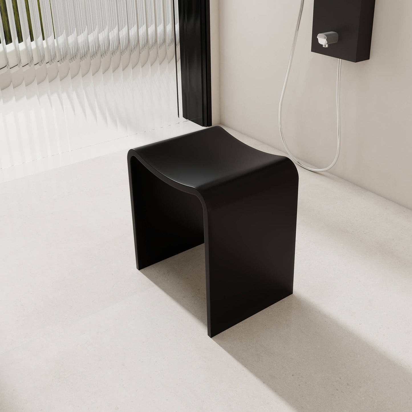 Medunjess 16''Solid Surface Shower Stool