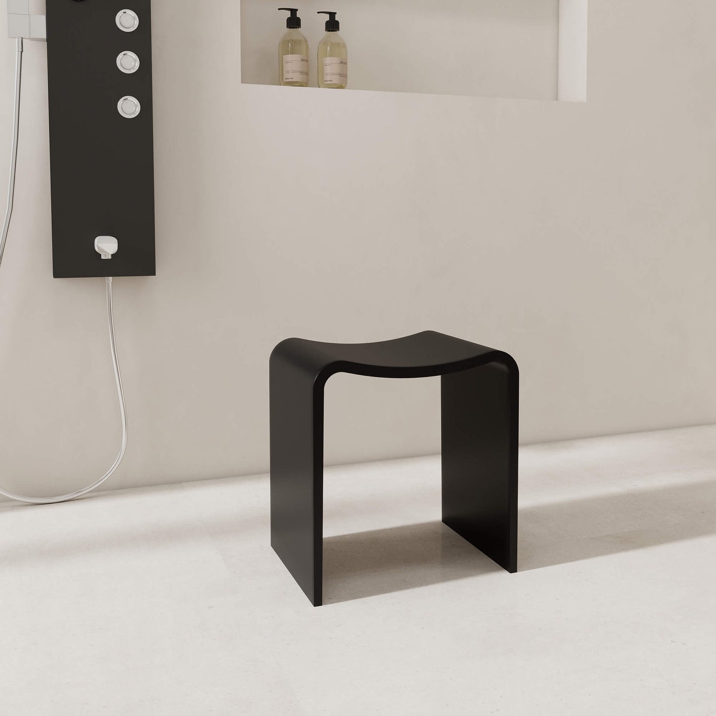 Medunjess 16''Solid Surface Shower Stool