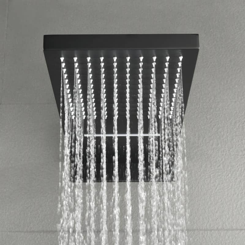 Medunjess Bathroom Matte Black Shower Faucet