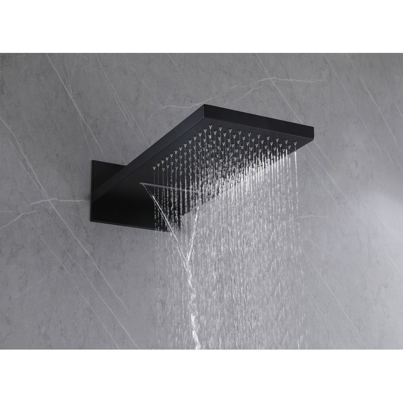 Medunjess Bathroom Matte Black Shower Faucet