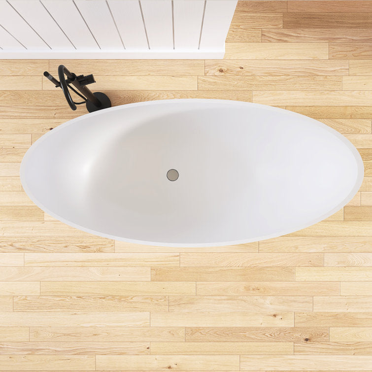 Medunjess 67'' x 31.5'' Freestanding Soaking Solid Surface Bathtub