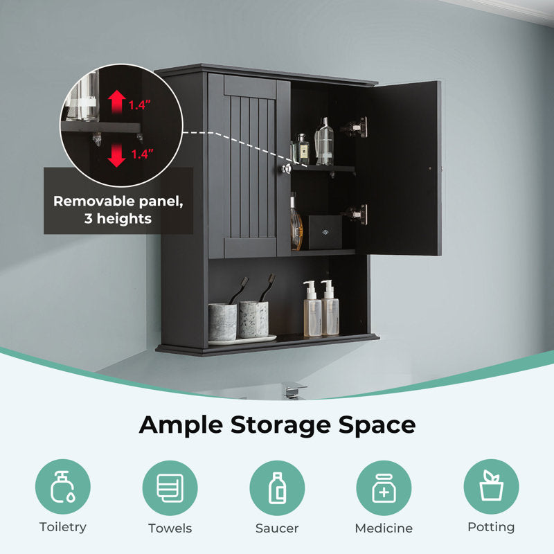 Medunjess 26 in. W x 30 in. H Wall Bathroom Cabinet Over The Toilet Storage