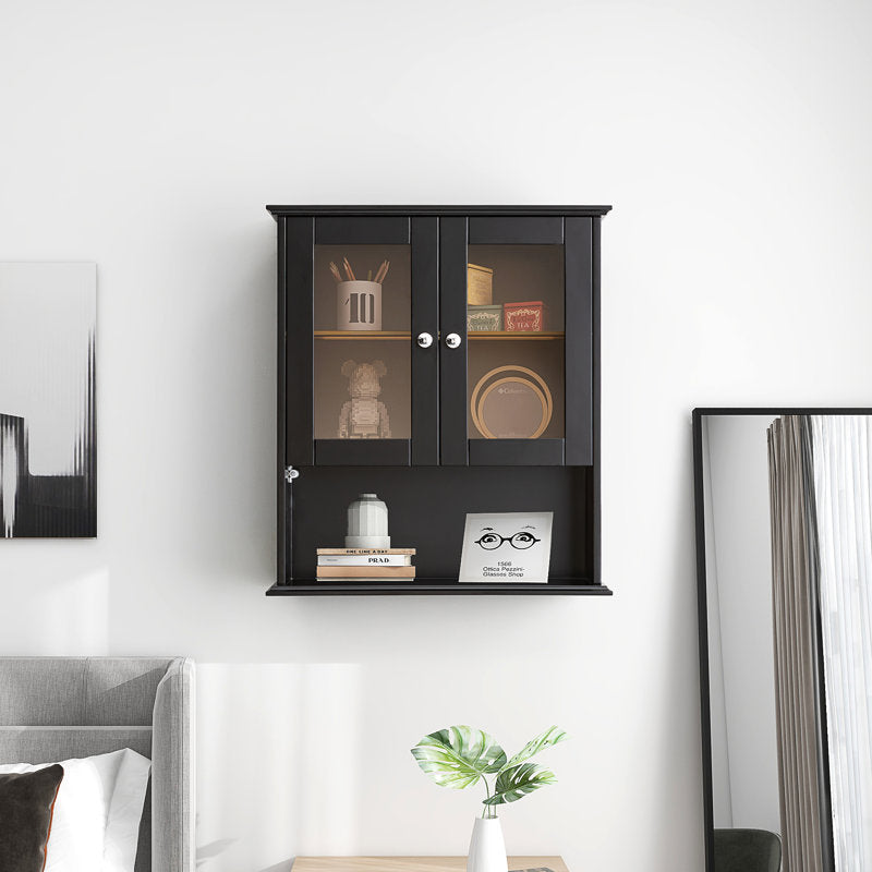 Medunjess 26 in. W x 30 in. H Bathroom Storage Wall Cabinet Fully Assembled with Sensor Light
