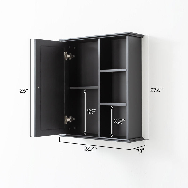 Medunjess 24 in. W x 7 in. D x 28 in. H Wall Bathroom Cabinet Over the Toilet Storage