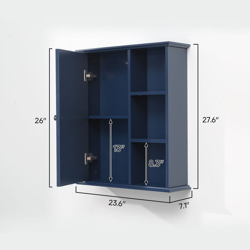 Medunjess 24 in. W x 7 in. D x 28 in. H Wall Bathroom Cabinet Over the Toilet Storage