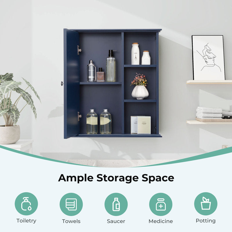 Medunjess 24 in. W x 7 in. D x 28 in. H Wall Bathroom Cabinet Over the Toilet Storage