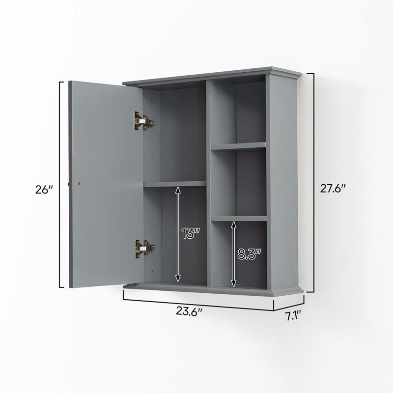 Medunjess 24 in. W x 7 in. D x 28 in. H Wall Bathroom Cabinet Over the Toilet Storage