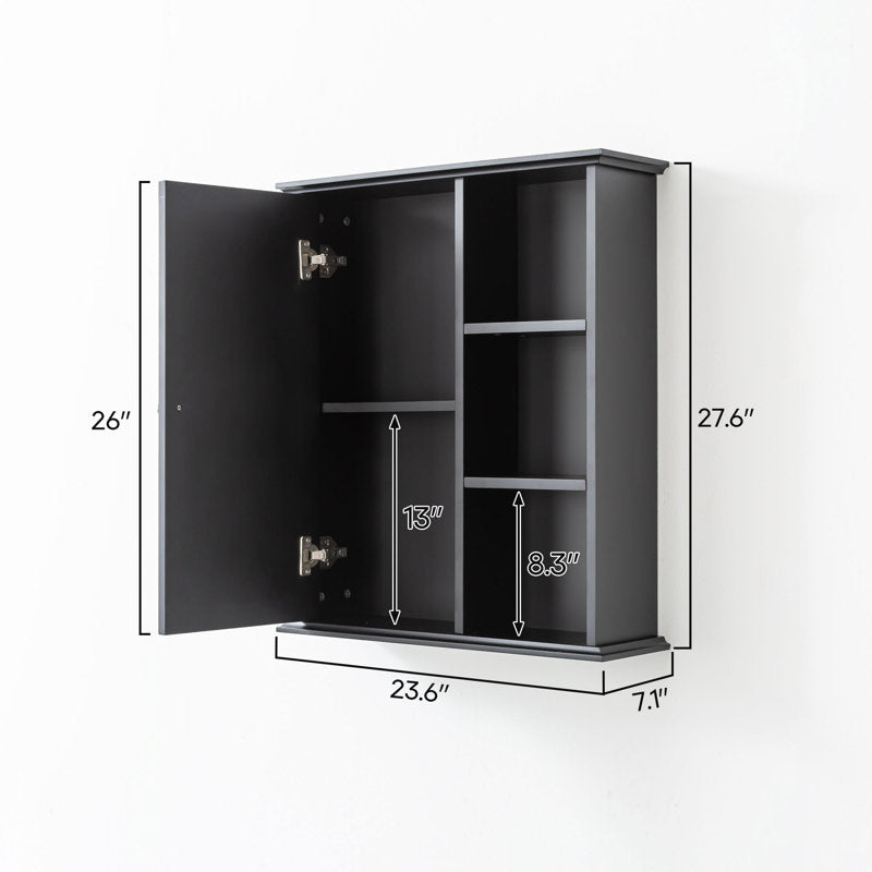Medunjess 24 in. W x 7 in. D x 28 in. H Wall Bathroom Cabinet Over The Toilet Storage
