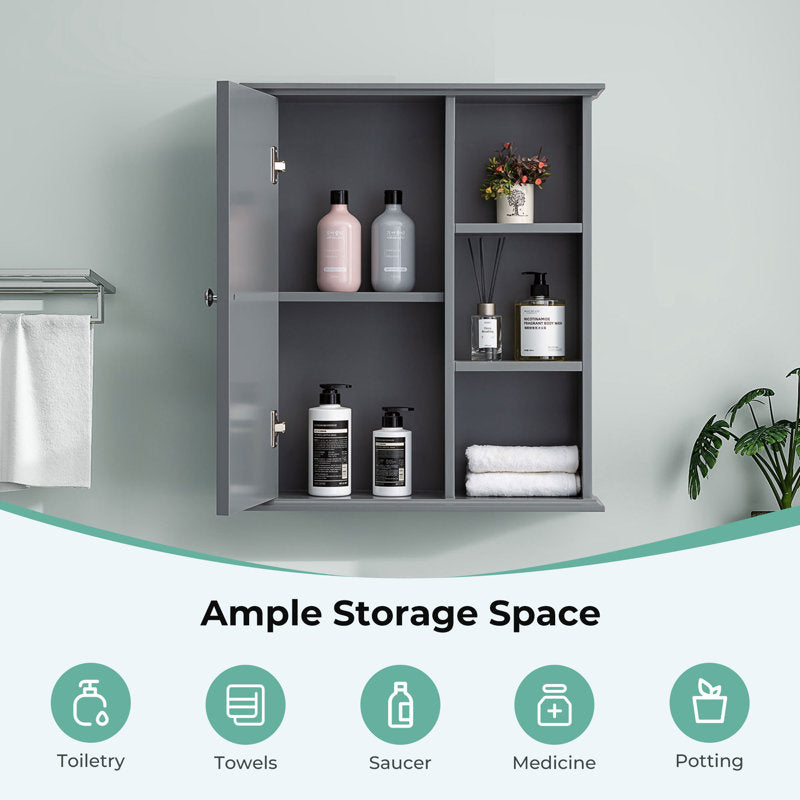 Medunjess 24 in. W x 7 in. D x 28 in. H Wall Bathroom Cabinet Over The Toilet Storage