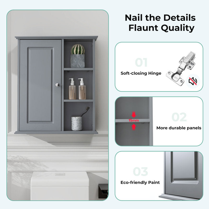 Medunjess 24 in. W x 7 in. D x 28 in. H Wall Bathroom Cabinet Over The Toilet Storage