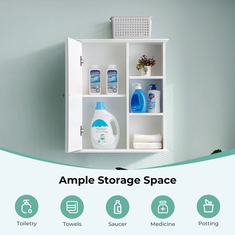Medunjess 24 in. W x 7 in. D x 28 in. H Wall Bathroom Cabinet Over The Toilet Storage