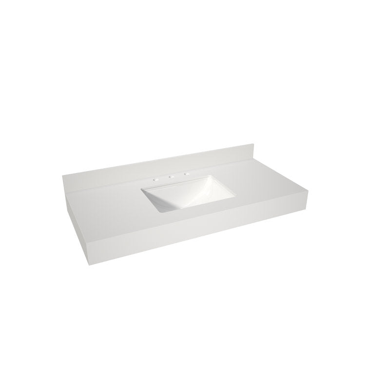 Medunjess 49'' Bathroom Vanity Top with Backsplash Wall Mounted Bathroom Sink