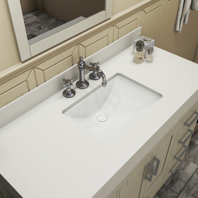 Medunjess 49'' Bathroom Vanity Top with Backsplash Wall Mounted Bathroom Sink