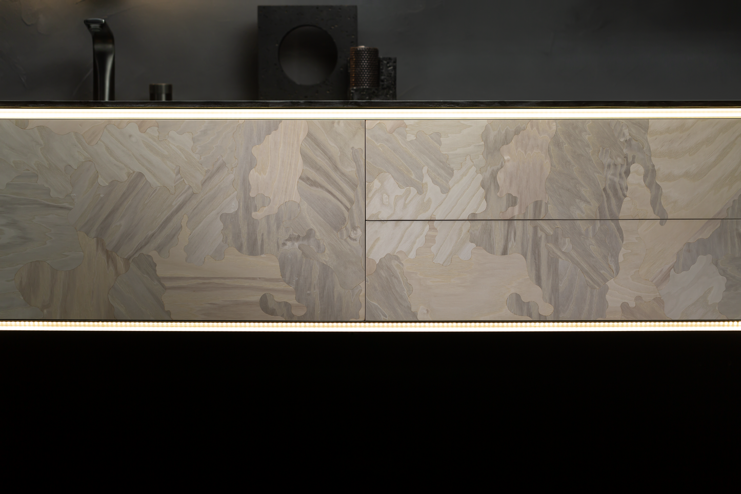 Medunjess 78'' Contemporary White Oak Floating Vanity with Single Sink