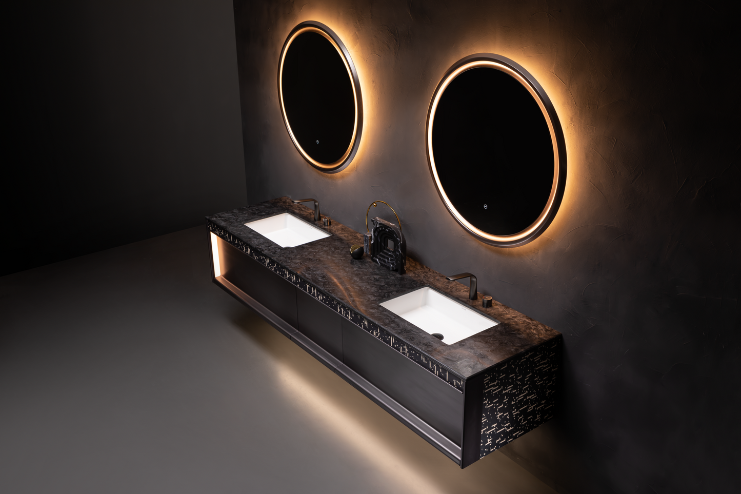 Medunjess 94'' Modern Double-Sink Vanity with Ample Storage and Sleek Quartz Countertop