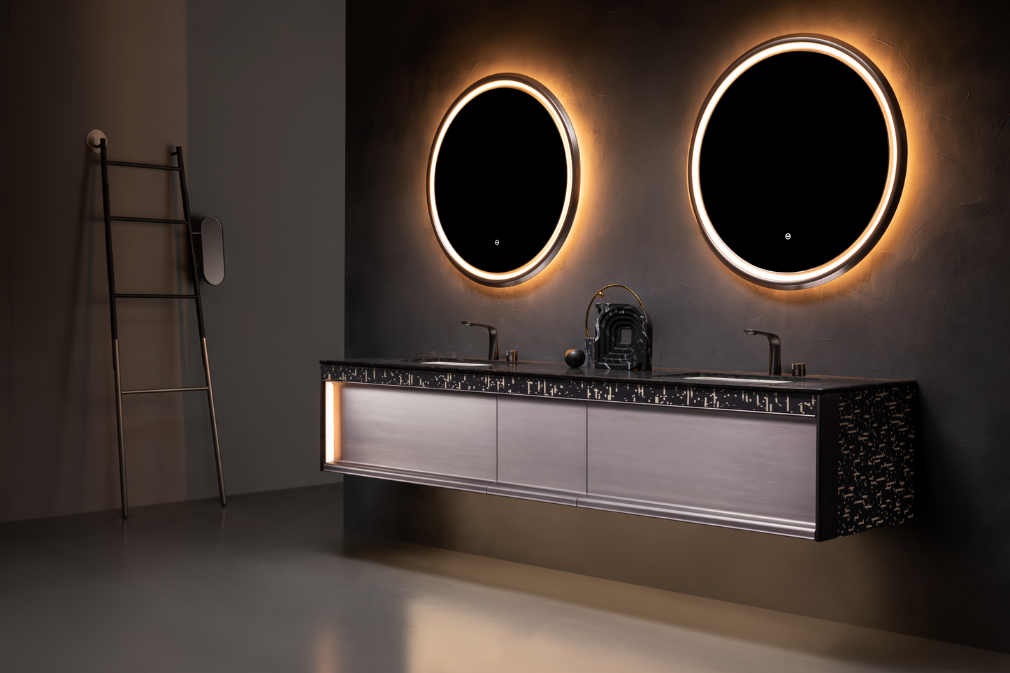 Medunjess 94'' Modern Double-Sink Vanity with Ample Storage and Sleek Quartz Countertop