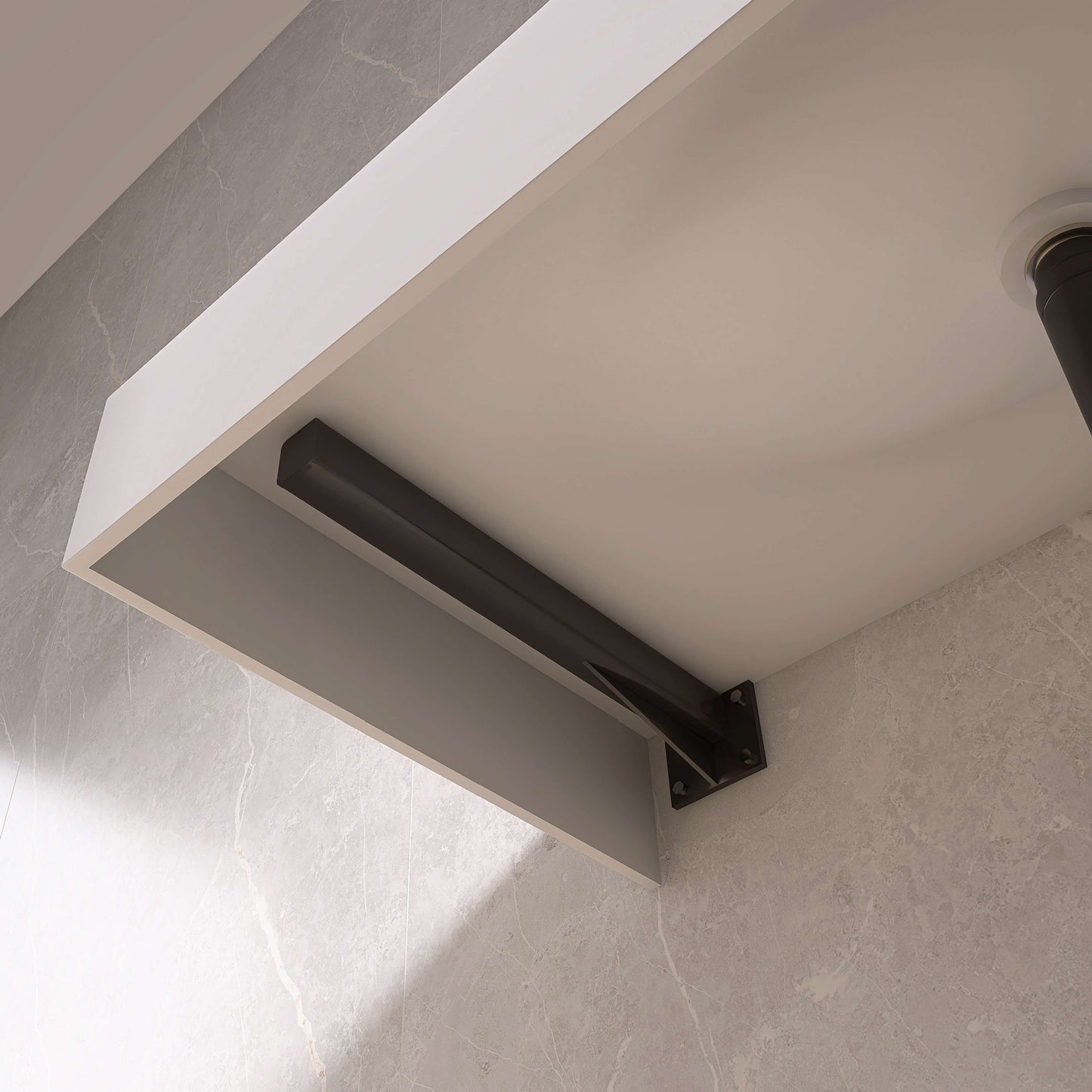 Medunjess 42'' Volare Wall Mounted Bathroom Sink Solid Surface Sink