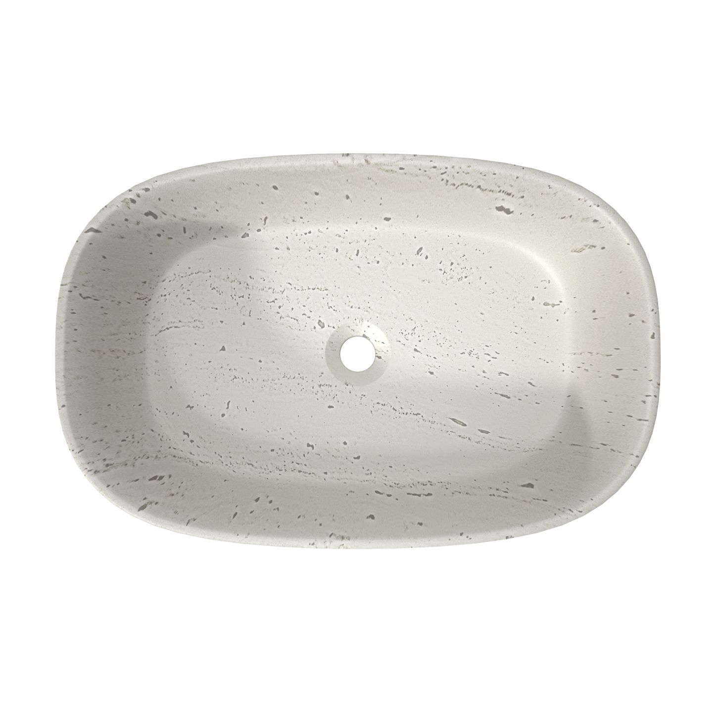 Medunjess 23" Oval Terrazzo Patterned Above-Counter Bathroom Vanity Basin
