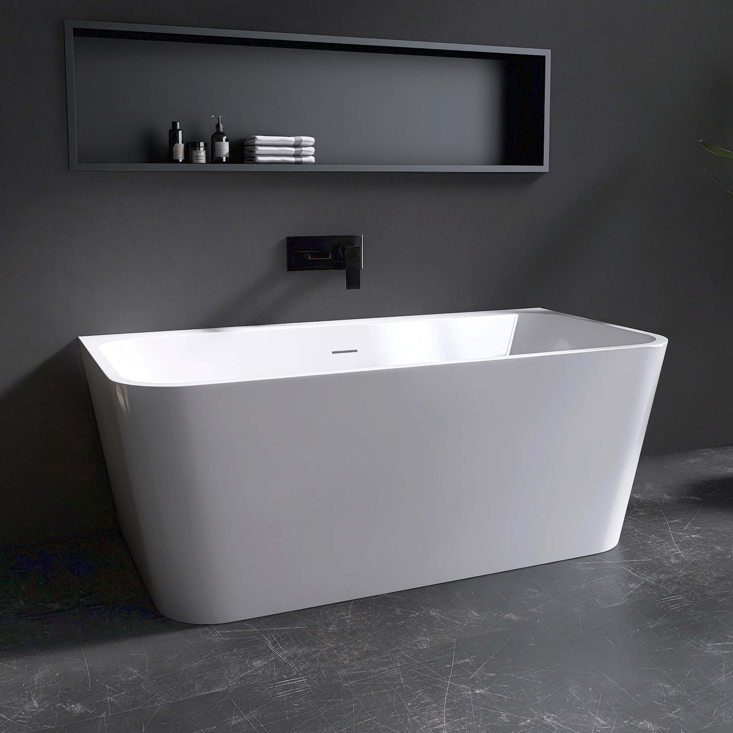 Medunjess 55” Serenity Freestanding acrylic bathtub