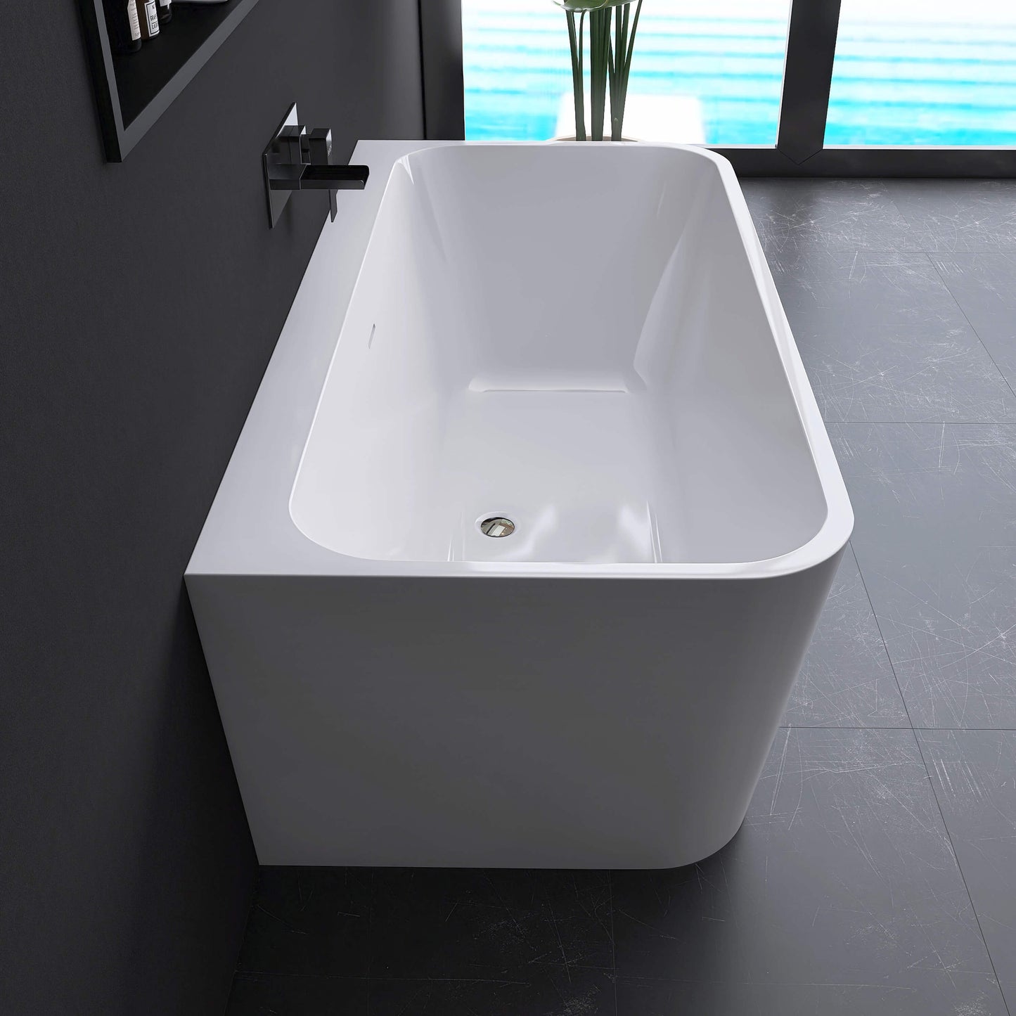 Medunjess 55” Serenity Freestanding acrylic bathtub