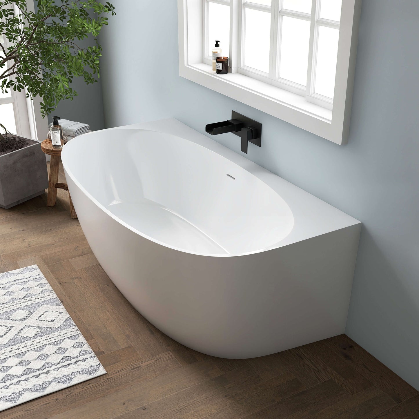 Medunjess 67'' Cove Freestanding acrylic bathtub