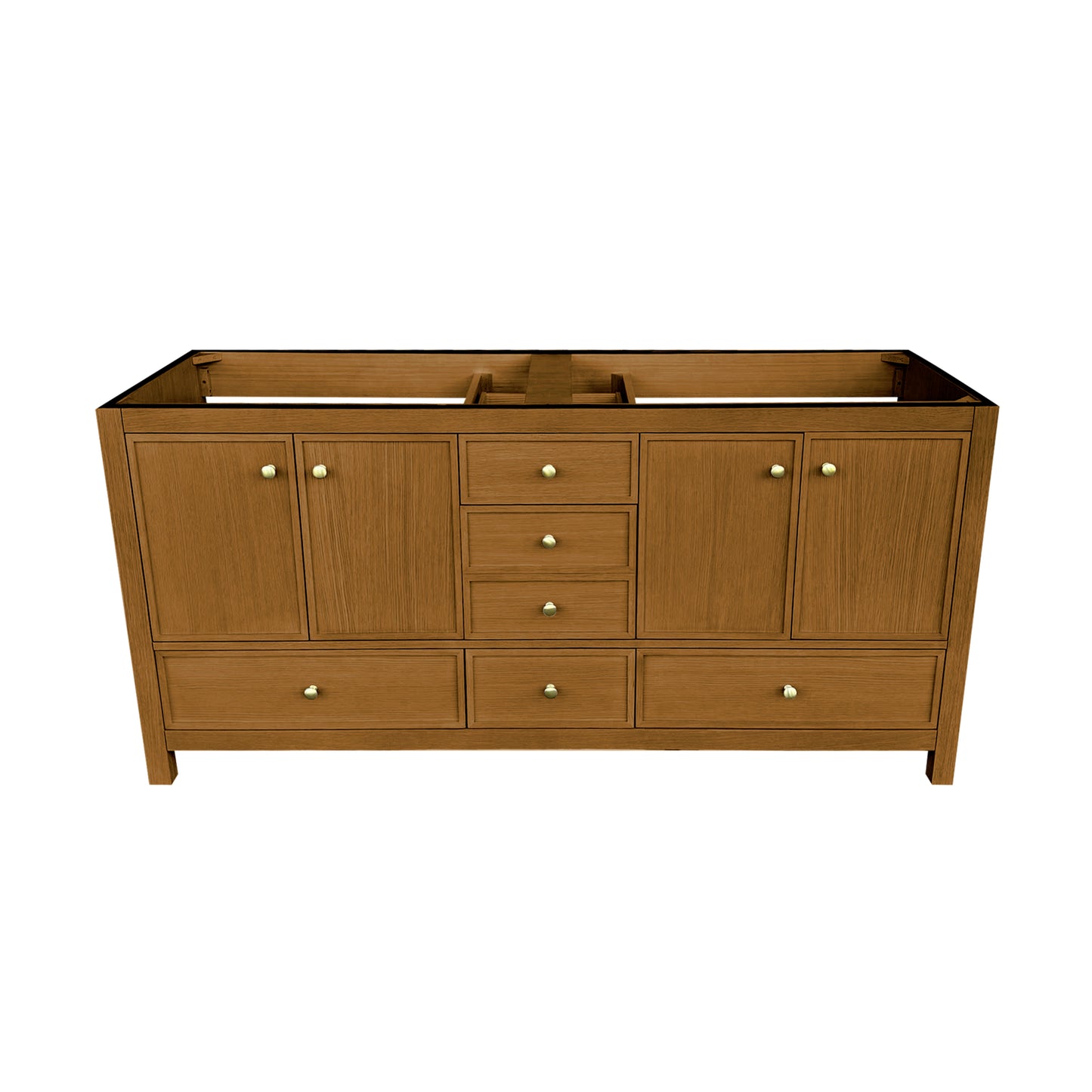 Medunjess 72" White Oak Solid Wood Bathroom Vanity with Sink