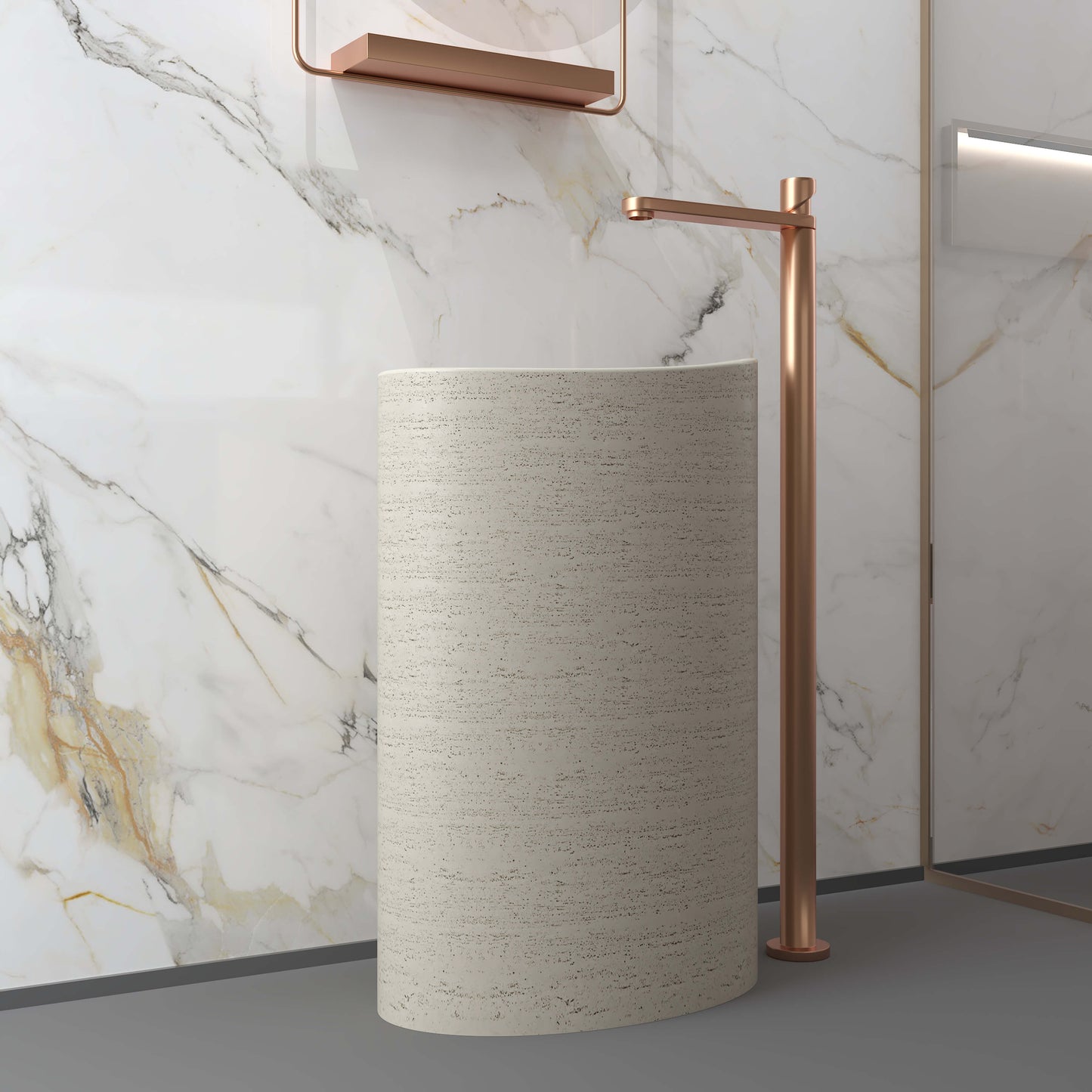 Medunjess 22''x33.8'' Cairn Pedestal Basin