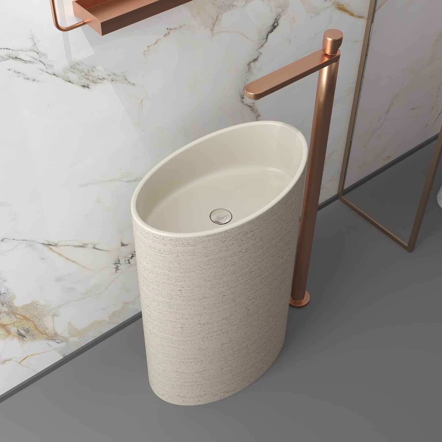 Medunjess 22''x33.8'' Cairn Pedestal Basin