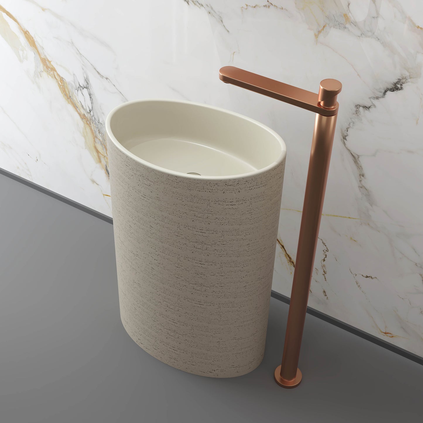 Medunjess 22''x33.8'' Cairn Pedestal Basin