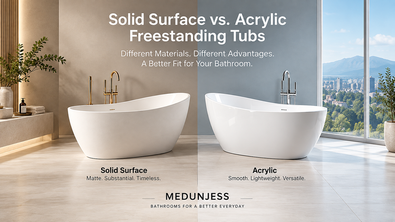 Solid Surface vs. Acrylic Freestanding Tubs: Which One Should You Choose?