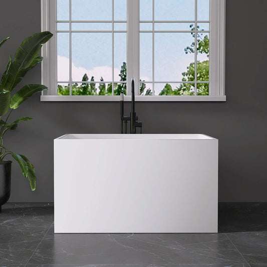 Medunjess 43” Soak Freestanding acrylic bathtub No bench