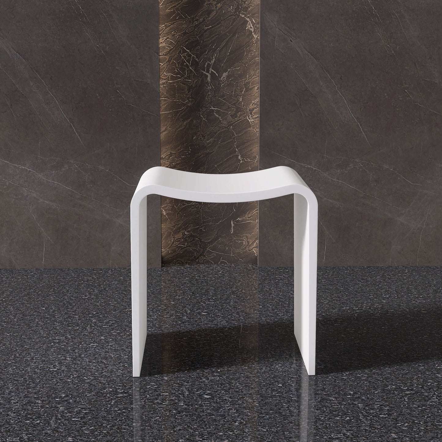 Medunjess 16''Solid Surface Shower Stool