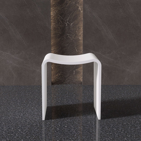 Medunjess 16''Solid Surface Shower Stool