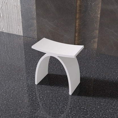 Medunjess Freestanding Shower Seat Solid Surface Shower Stool