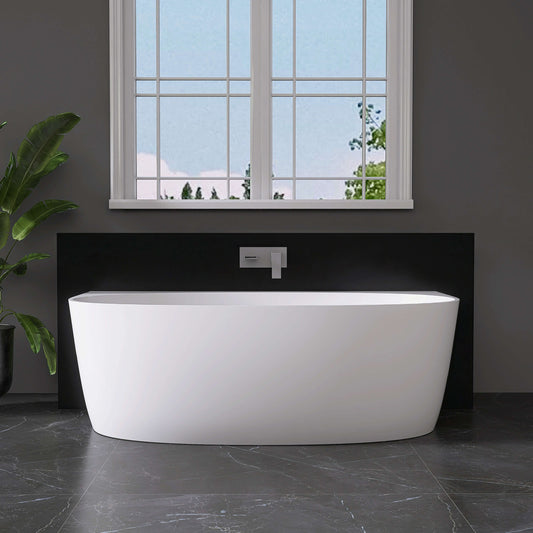 Medunjess 67” Cove Freestanding acrylic bathtub