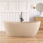 Medunjess 65" Modern Solid Surface Freestanding Bathtub Deep Soaking Tubs