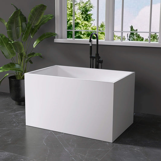 Medunjess 43” Soak Freestanding acrylic bathtub No bench
